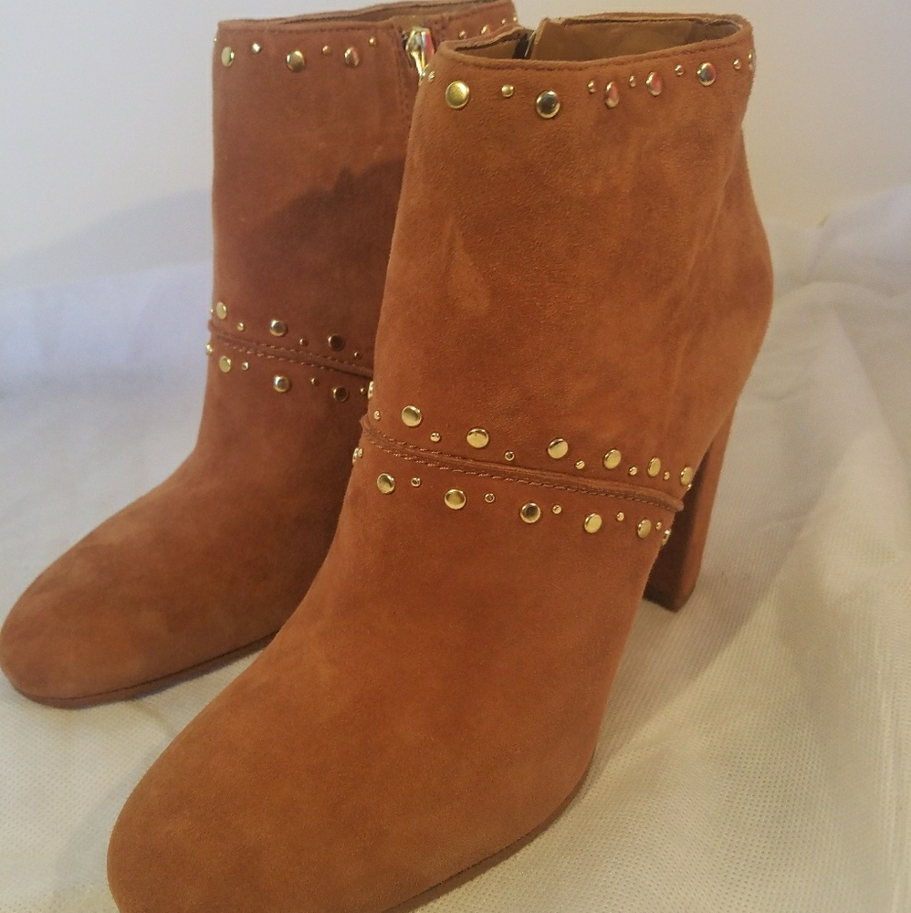 Sam Edelman Chandler sz 9 Women's Brown Suede Gold